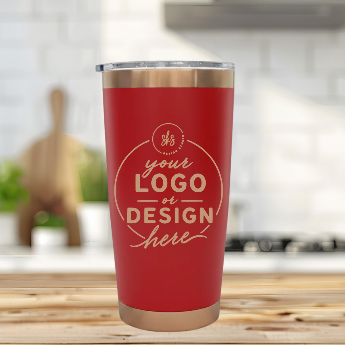 CUSTOM LOGO | ENGRAVED | 20oz Stainless Steel Tumbler