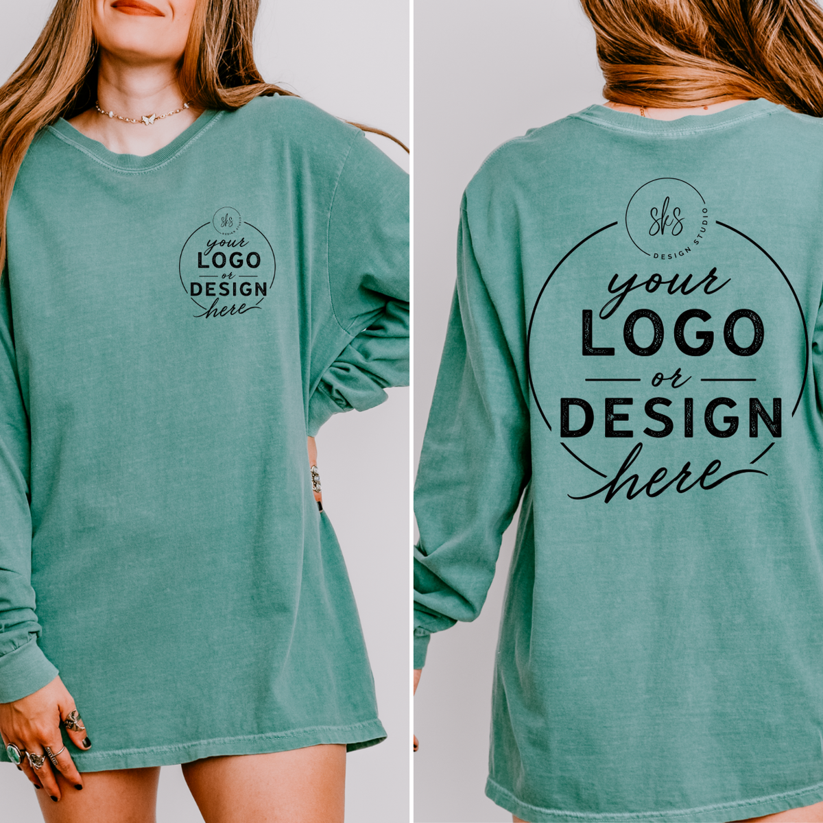 CUSTOM LOGO | Unisex Long Sleeve Shirt [COMFORT COLORS]