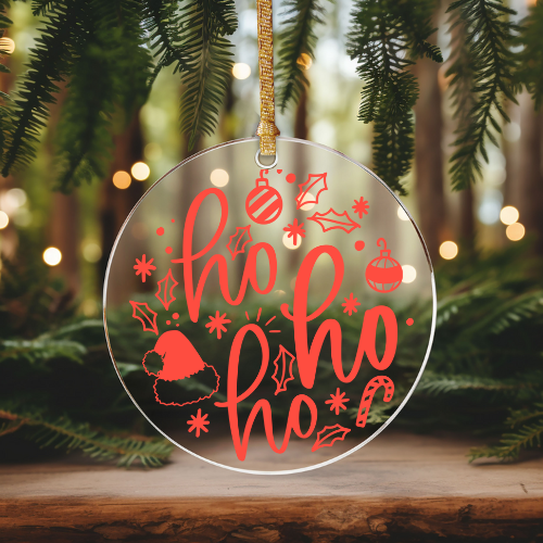 Ho Ho Ho | VINYL | Christmas Ornament