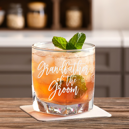 Grandfather of the Groom | ENGRAVED | 10 oz Rocks/Whiskey Glass