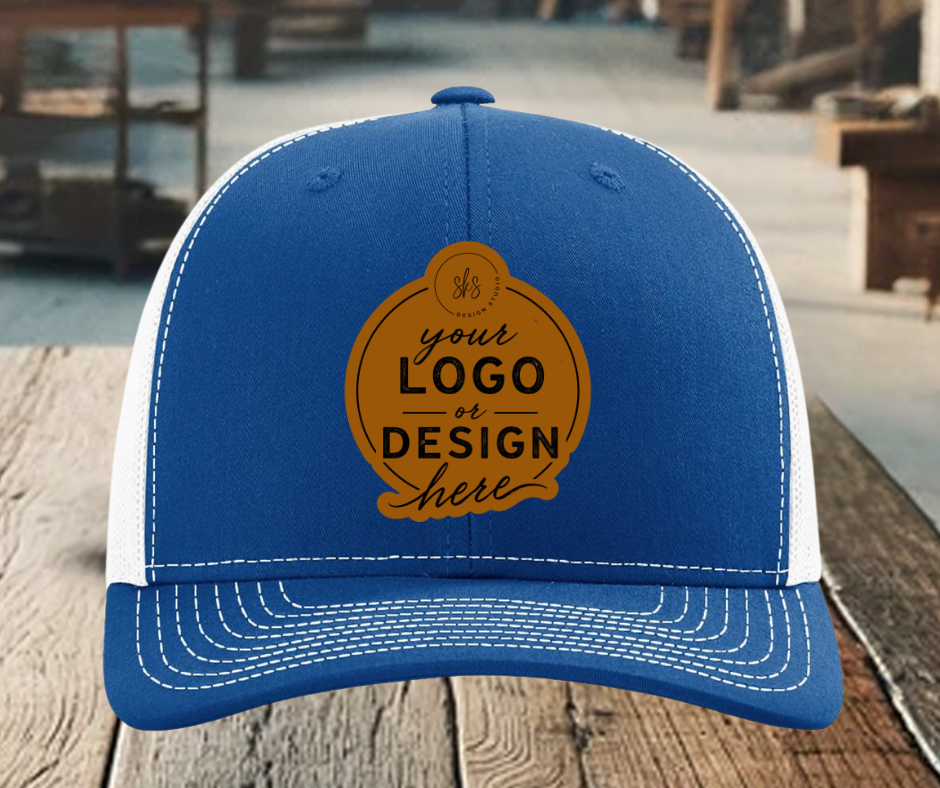 CUSTOM LOGO | Richardson 112 Hat with Laser Engraved Leather Patch