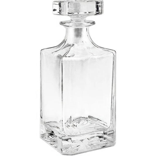 Franmara Jolie 26 oz. Square Crystal Decanter with Crystal Stopper