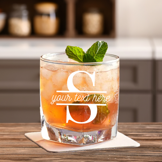 PERSONALIZED Monogram | ENGRAVED | 10 oz Rocks/Whiskey Glass