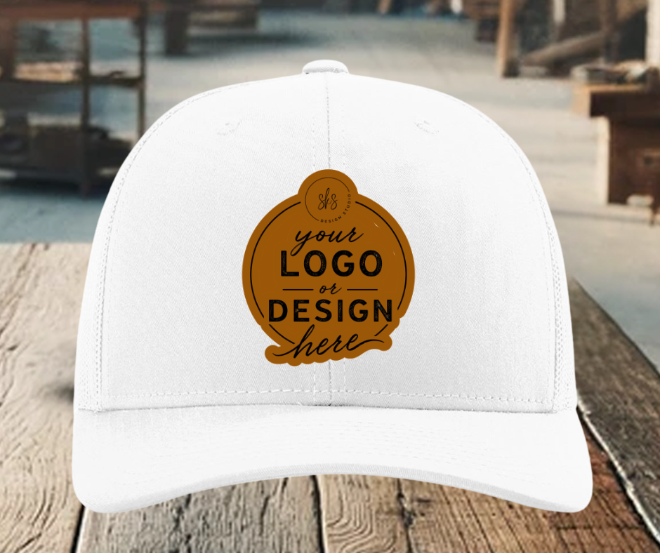 CUSTOM LOGO | Richardson 112 Hat with Laser Engraved Leather Patch