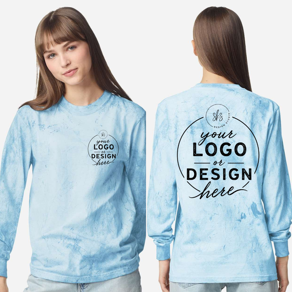 CUSTOM LOGO | Unisex Color Blast Long Sleeve T-Shirt [COMFORT COLORS]