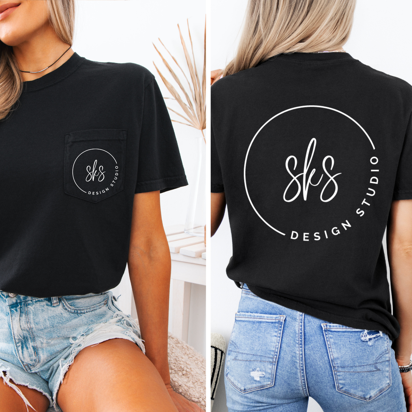 CUSTOM LOGO | Unisex Pocket Tee [COMFORT COLORS]