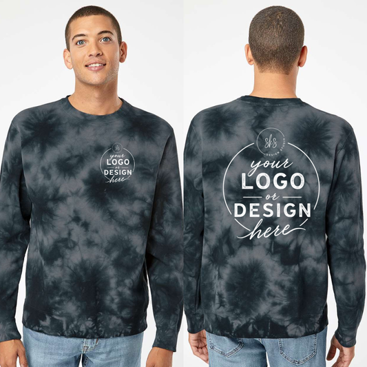 CUSTOM LOGO | Unisex Tie-Dyed Crewneck [INDEPENDENT TRADING CO.]