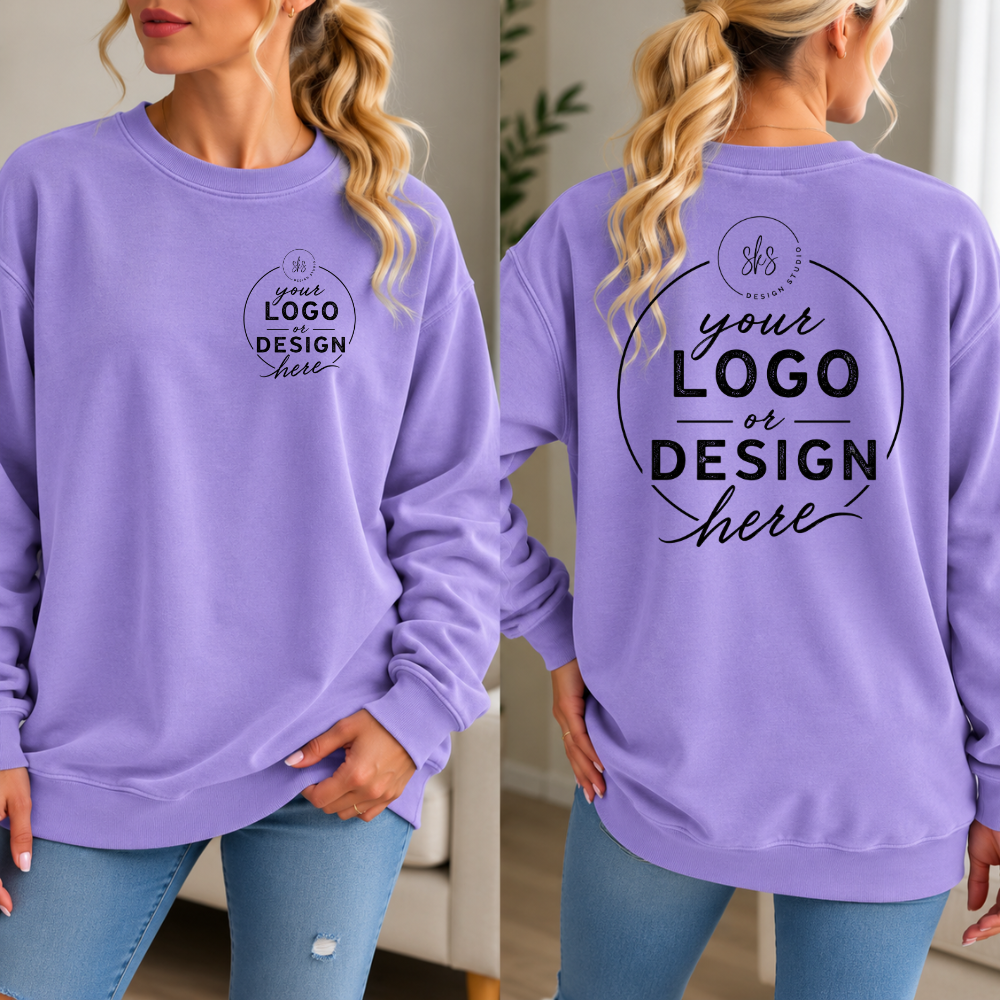 CUSTOM LOGO | Unisex Crewneck Sweatshirt [COMFORT COLORS]