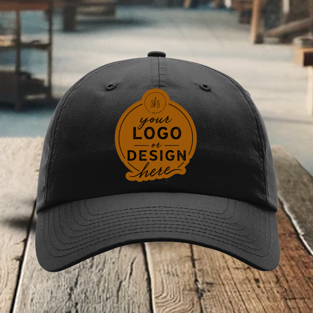 CUSTOM LOGO | Richardson 220 Relaxed Performance Lite Cap with Laser Engraved Leather Patch