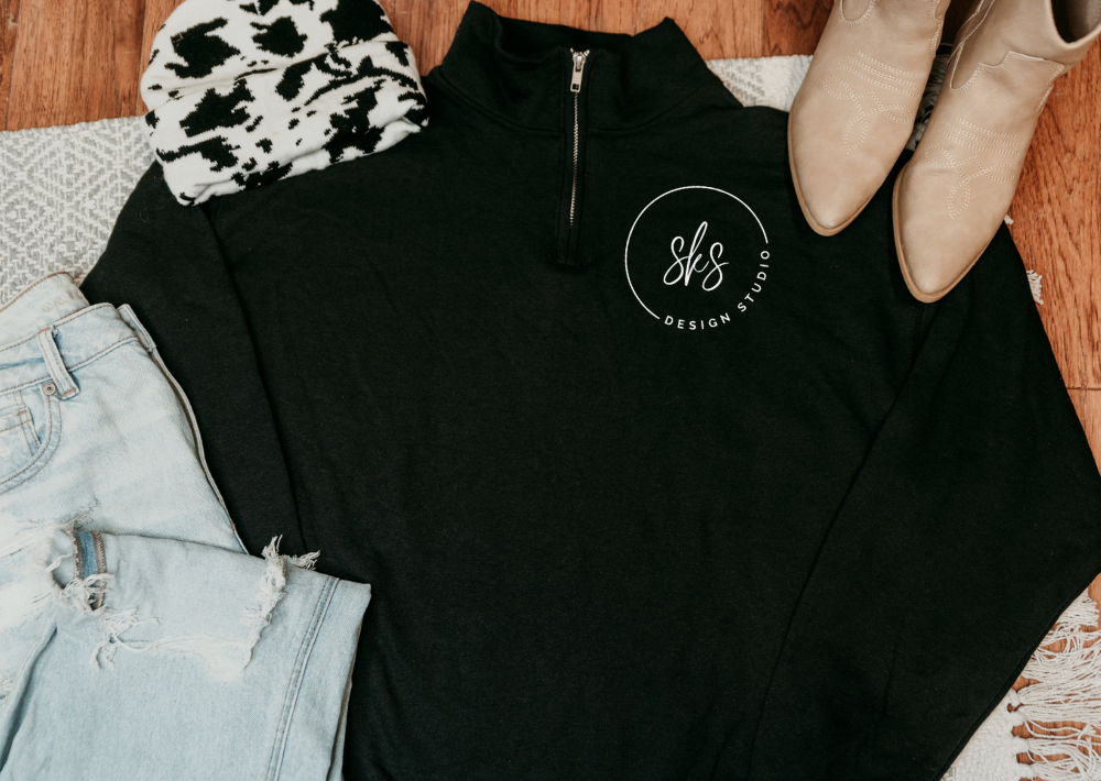 CUSTOM LOGO | Unisex Quarter-Zip Sweatshirt