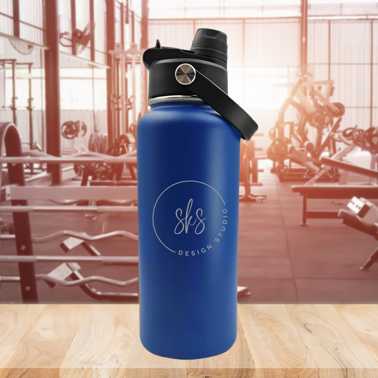 CUSTOM LOGO | ENGRAVED | 32oz Stainless Steel Sports Water Bottle