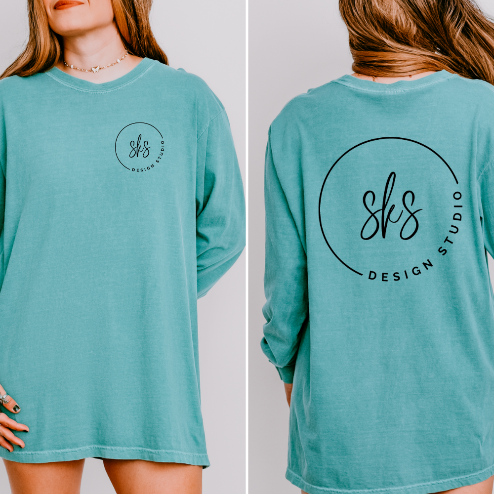 CUSTOM LOGO | Unisex Long Sleeve Shirt [COMFORT COLORS]