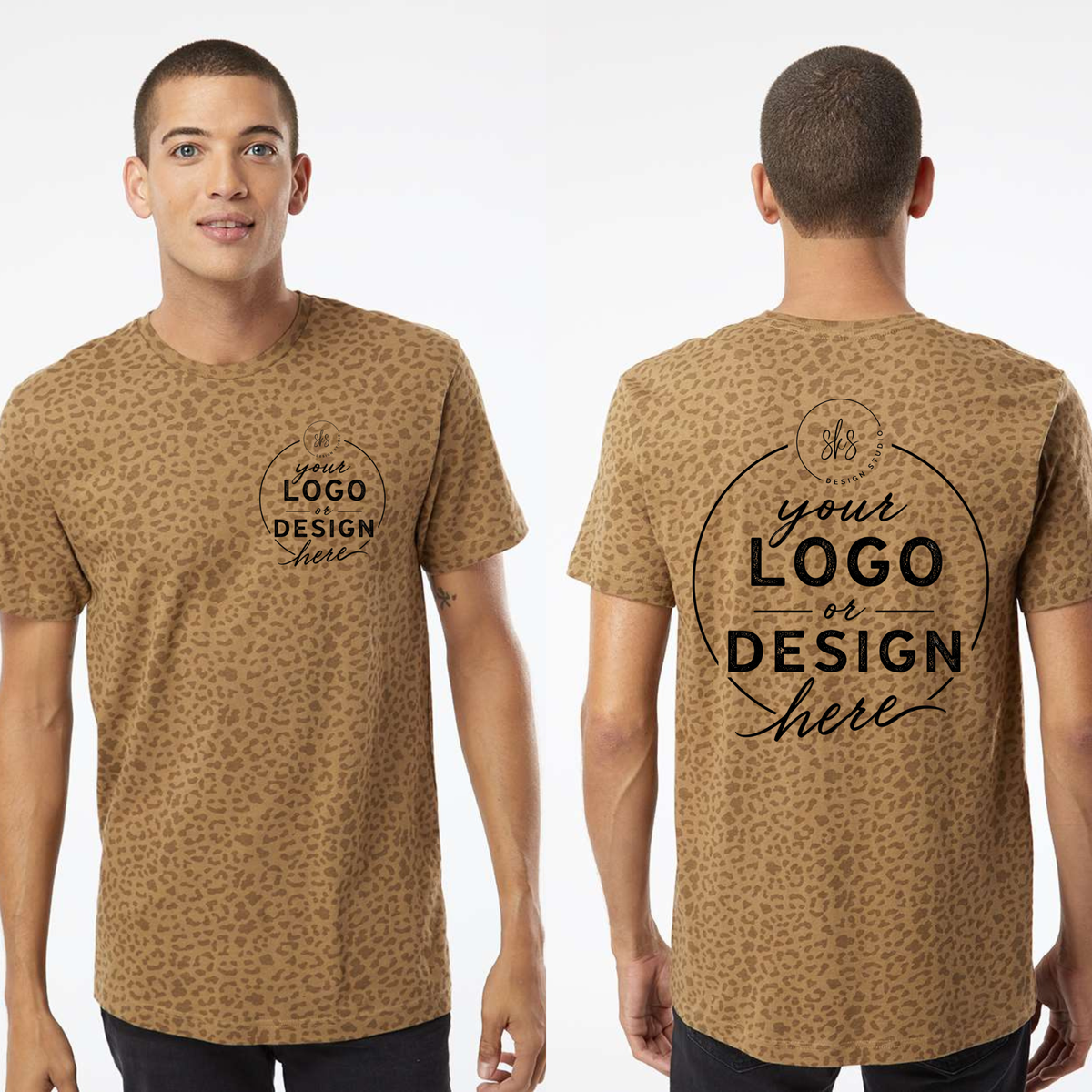 CUSTOM LOGO | Unisex Leopard T-Shirt [LAT]
