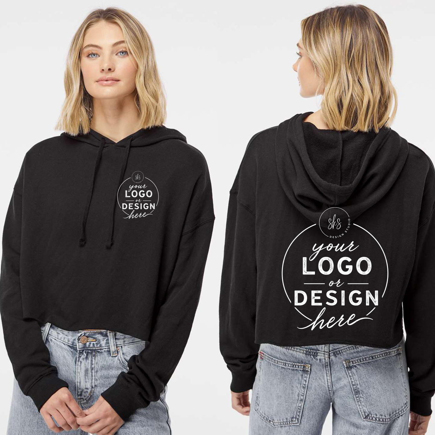 CUSTOM LOGO | Women’s Lightweight Crop Hoodie [INDEPENDENT TRADING CO]