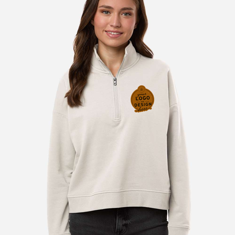 CUSTOM LOGO | Women's Quarter-Zip Pullover [INDEPENDENT TRADING CO]