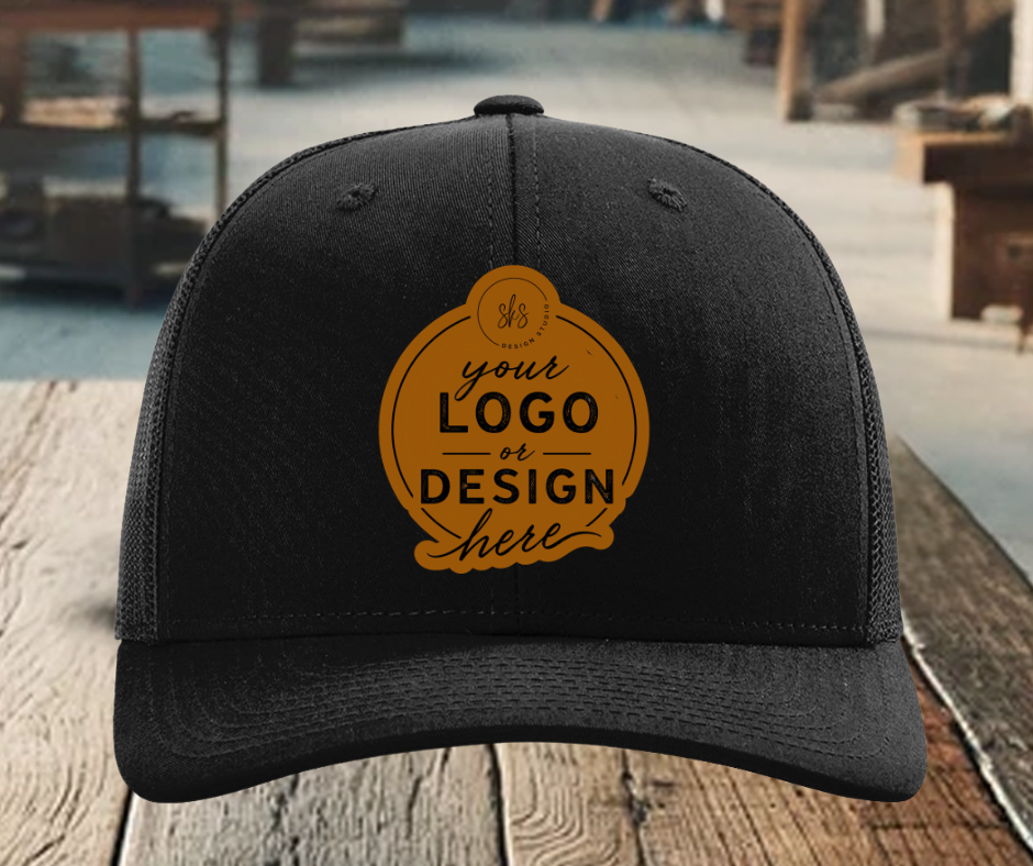 CUSTOM LOGO | Richardson 112 Hat with Laser Engraved Leather Patch