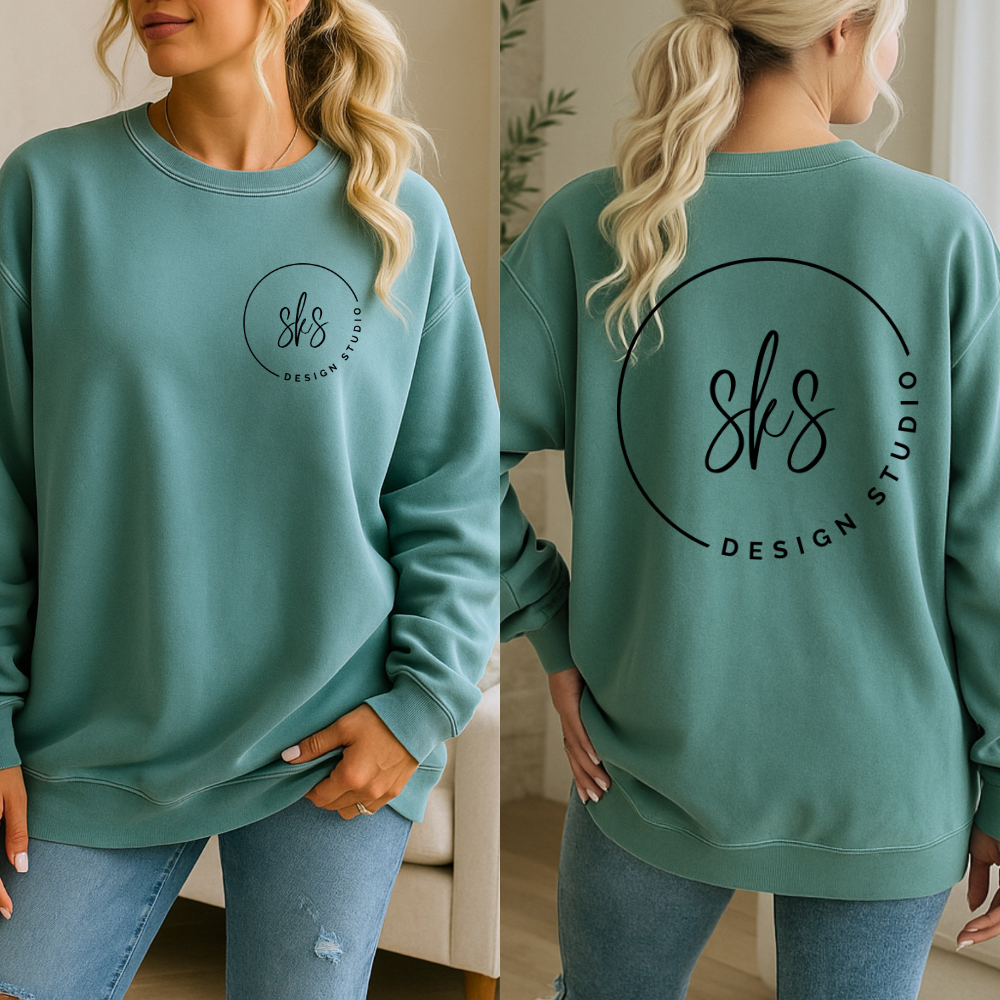 CUSTOM LOGO | Unisex Crewneck Sweatshirt [COMFORT COLORS]