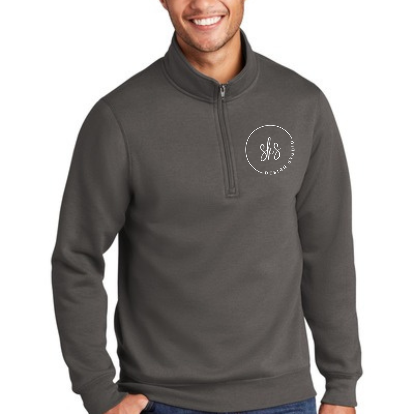 CUSTOM LOGO | Unisex Quarter-Zip Sweatshirt [PORT & CO]