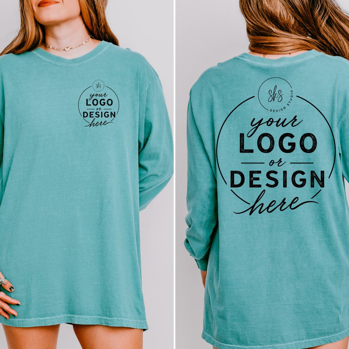 CUSTOM LOGO | Unisex Long Sleeve Shirt [COMFORT COLORS]