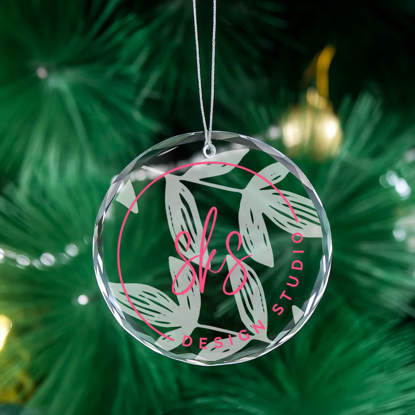 CUSTOM Logo | Crystal Ornament