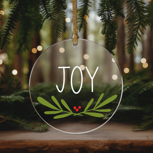 Joy | VINYL | Christmas Ornament