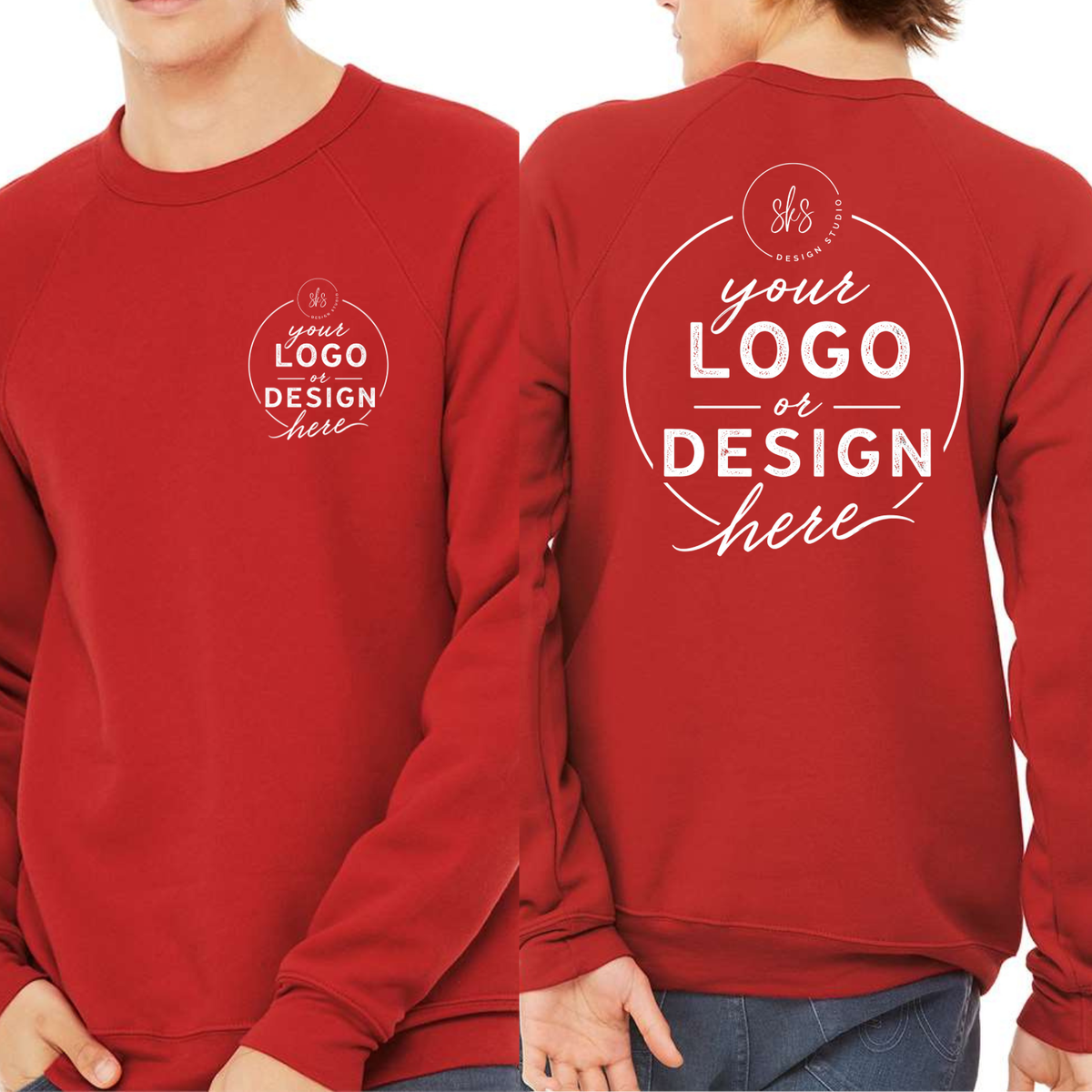 CUSTOM LOGO | Unisex Crewneck Sweatshirt [BELLA CANVAS]