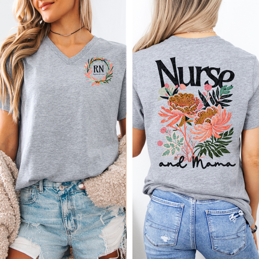 Nurse and Mama | Women's V-Neck T-Shirt