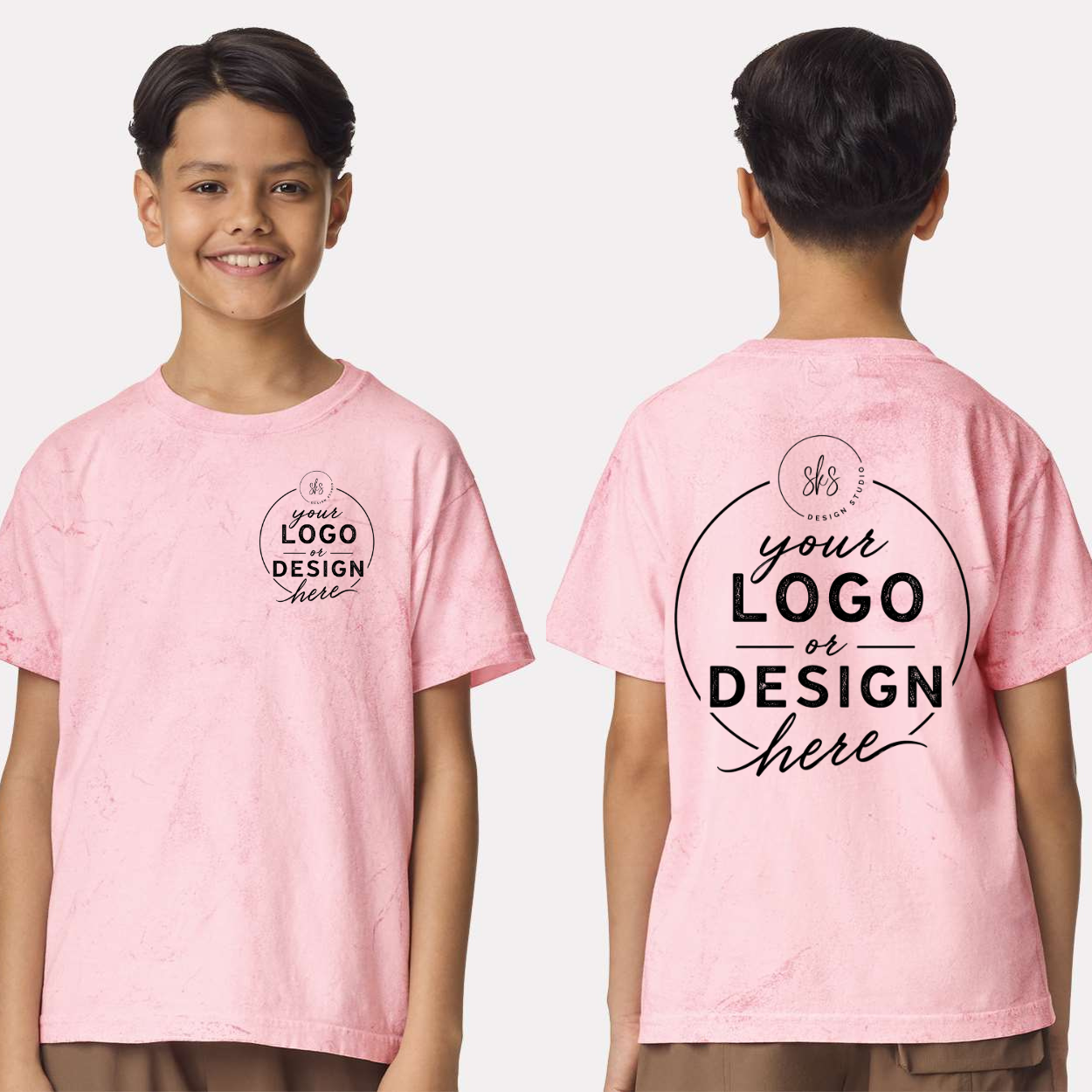 CUSTOM LOGO | Youth Unisex Color Blast T-Shirt [COMFORT COLORS]