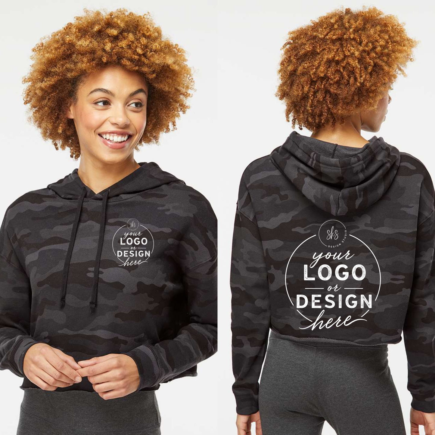 CUSTOM LOGO | Women’s Lightweight Crop Hoodie [INDEPENDENT TRADING CO]