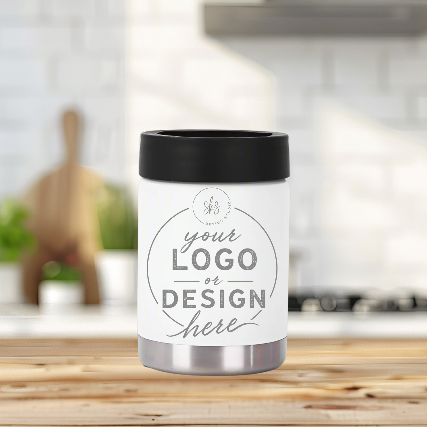 CUSTOM LOGO | ENGRAVED | 12oz Stainless Steel Can Cooler