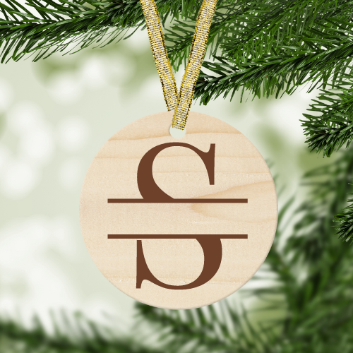 PERSONALIZED Monogram | ENGRAVED | Christmas Ornament