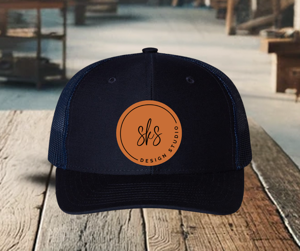 CUSTOM LOGO | Youth Richardson 112 Hat with Laser Engraved Leather Patch