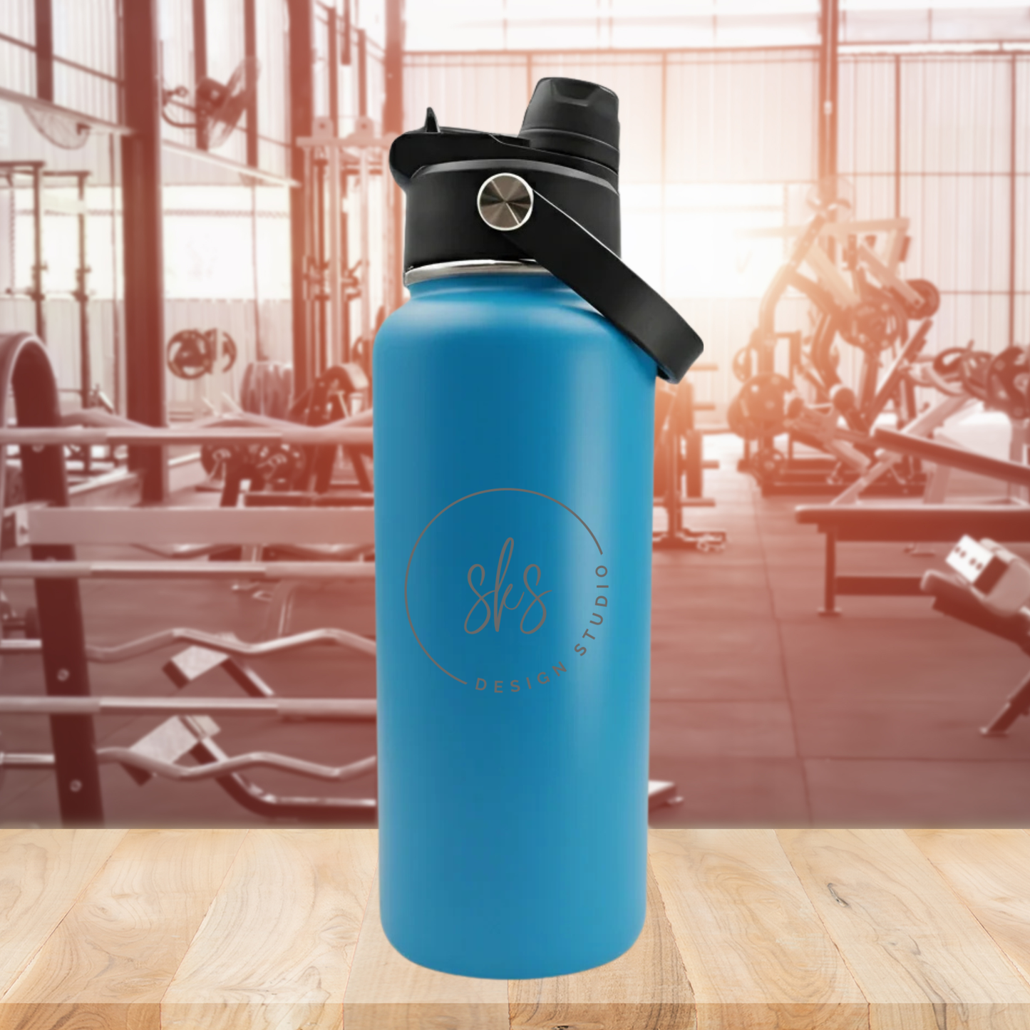 CUSTOM LOGO | ENGRAVED | 32oz Stainless Steel Sports Water Bottle