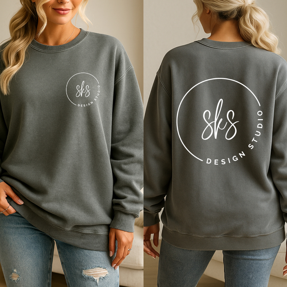 CUSTOM LOGO | Unisex Crewneck Sweatshirt [COMFORT COLORS]