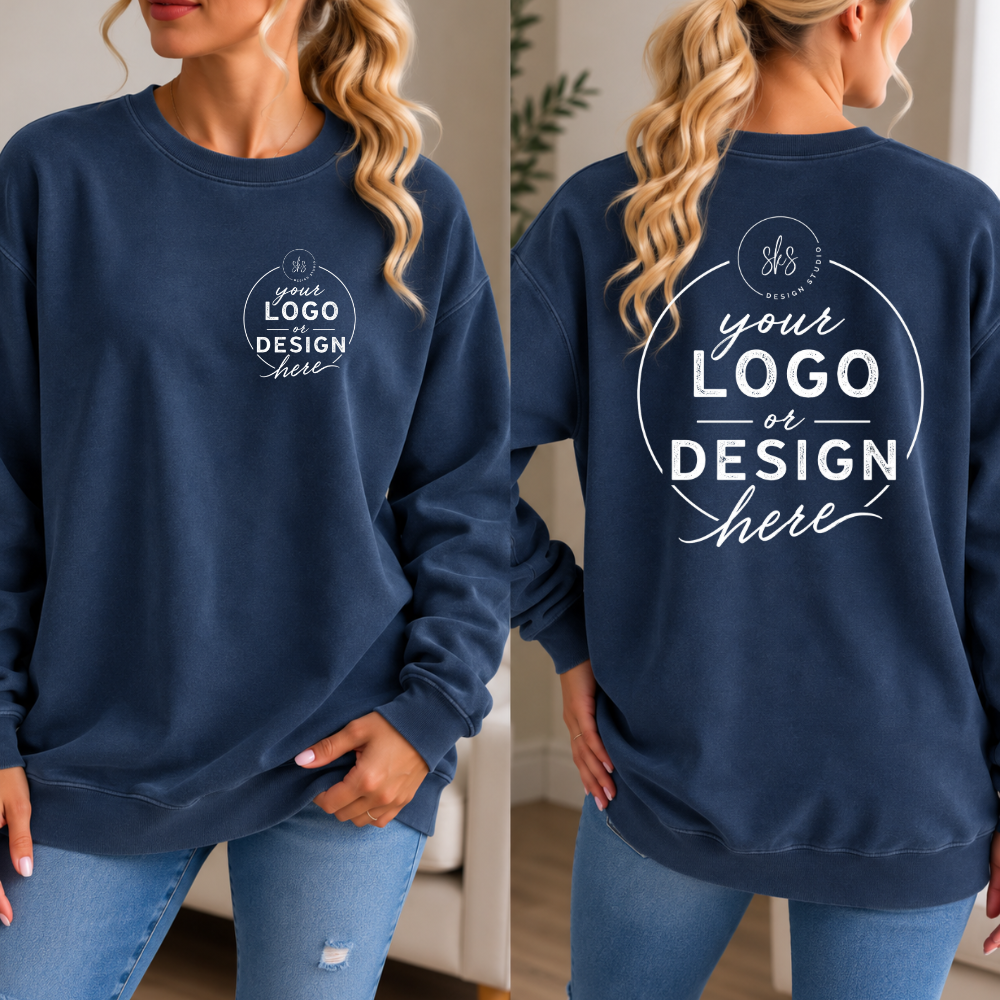 CUSTOM LOGO | Unisex Crewneck Sweatshirt [COMFORT COLORS]