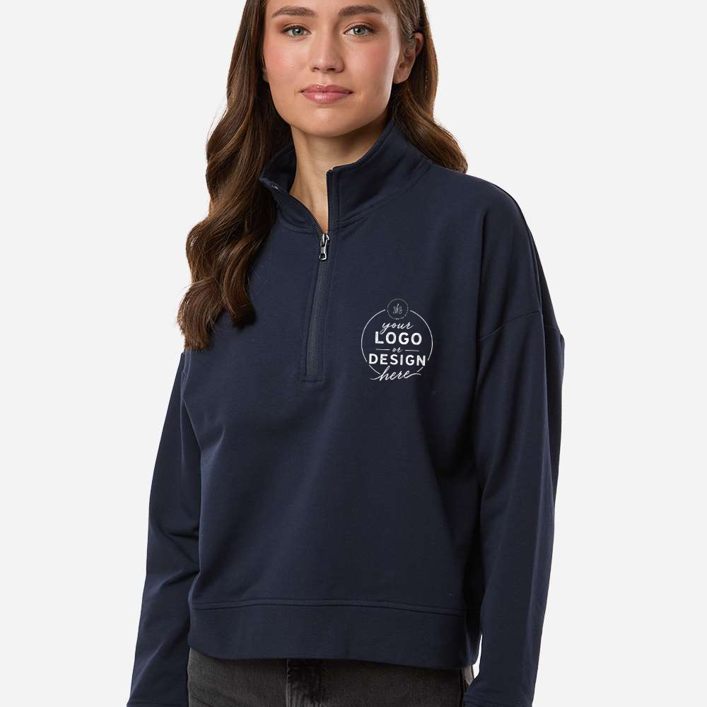 CUSTOM LOGO | Women's Quarter-Zip Pullover [INDEPENDENT TRADING CO]
