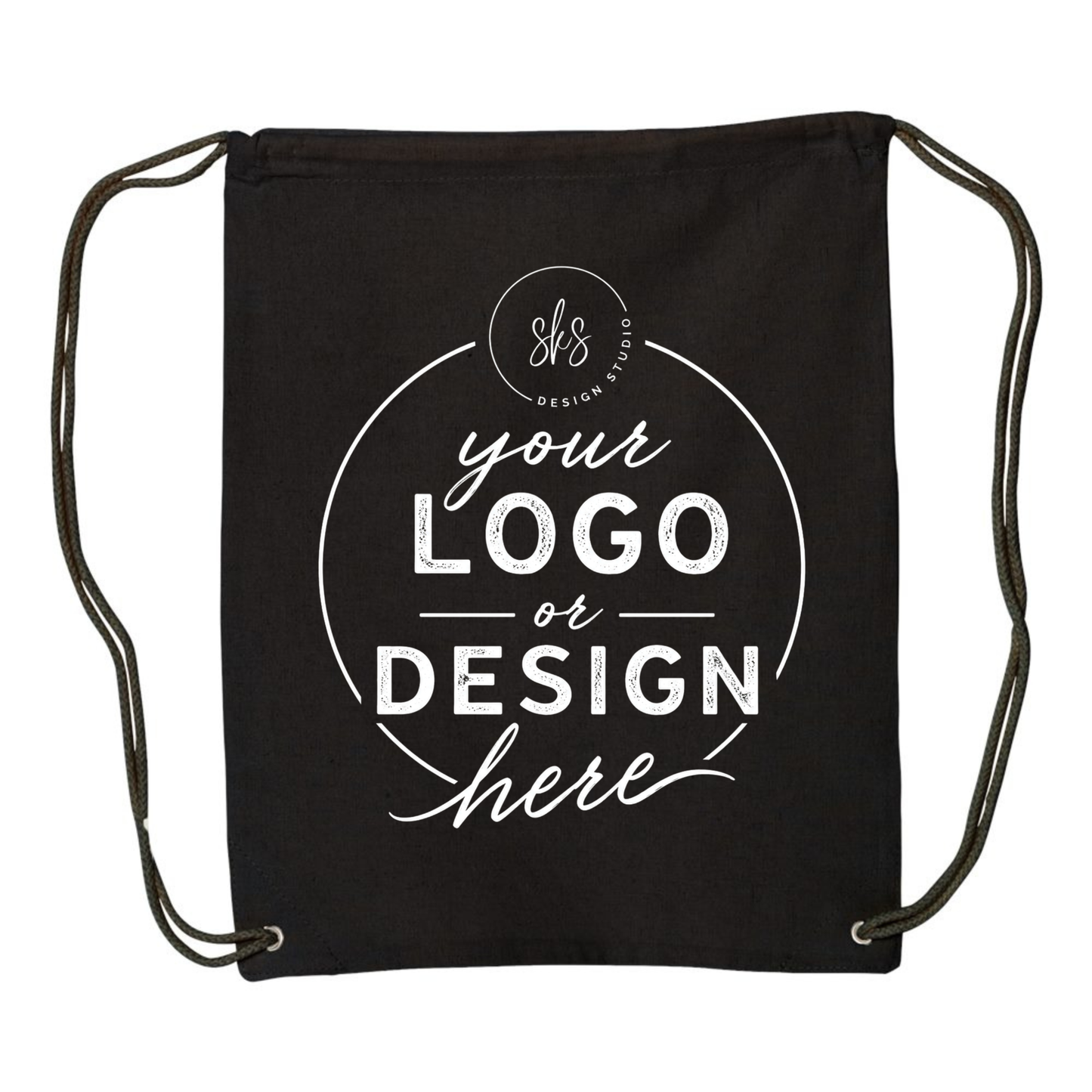 CUSTOM LOGO | Canvas Drawstring Bag