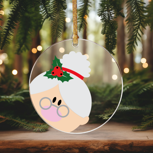 Mrs. Claus | VINYL | Christmas Ornament