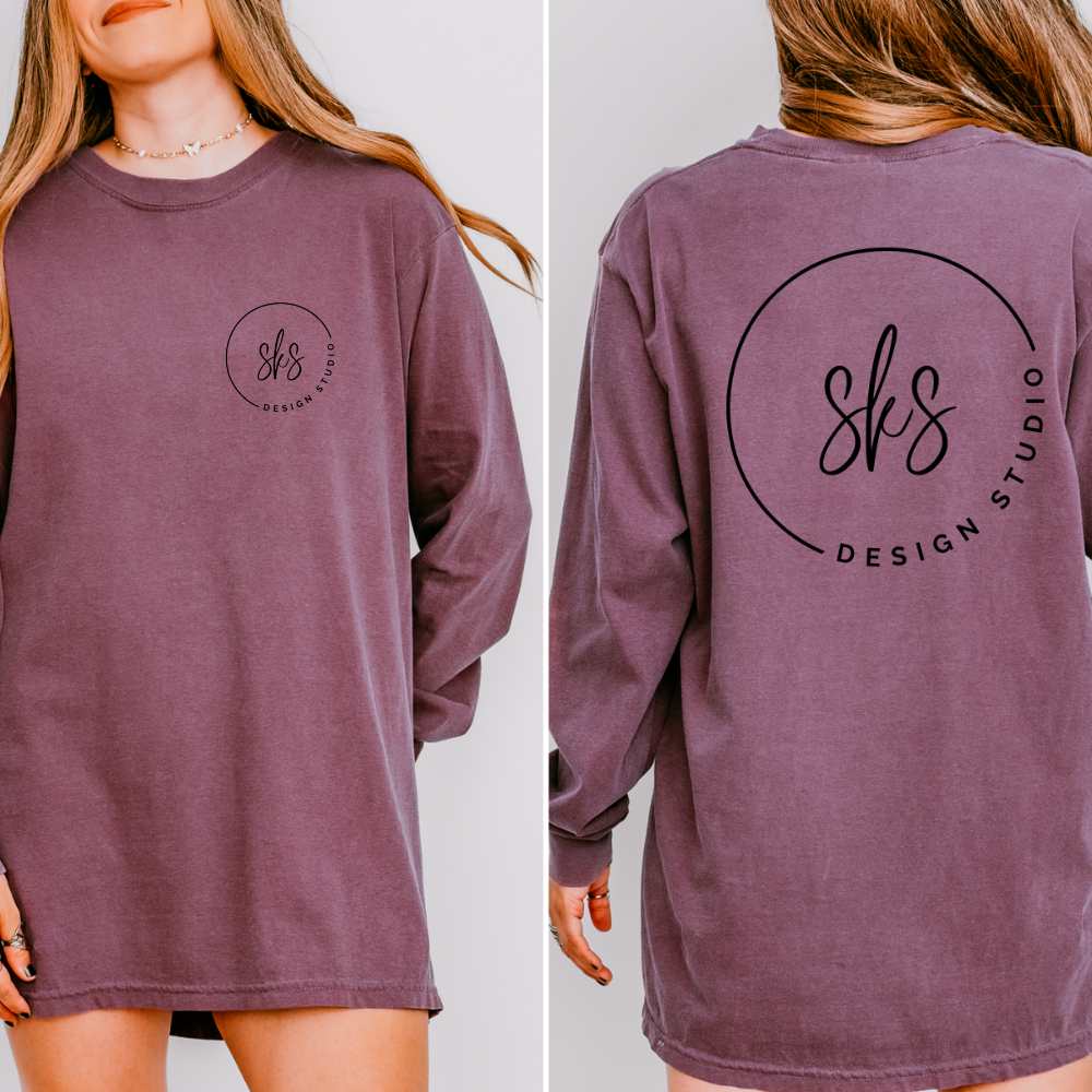 CUSTOM LOGO | Unisex Long Sleeve Shirt [COMFORT COLORS]