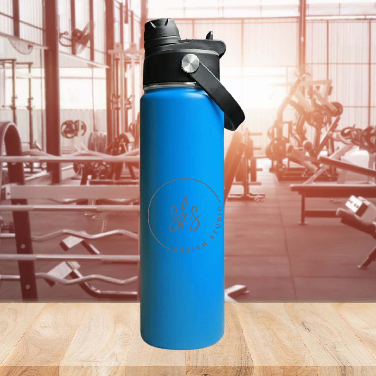 CUSTOM LOGO | ENGRAVED | 22oz Stainless Steel Sports Water Bottle