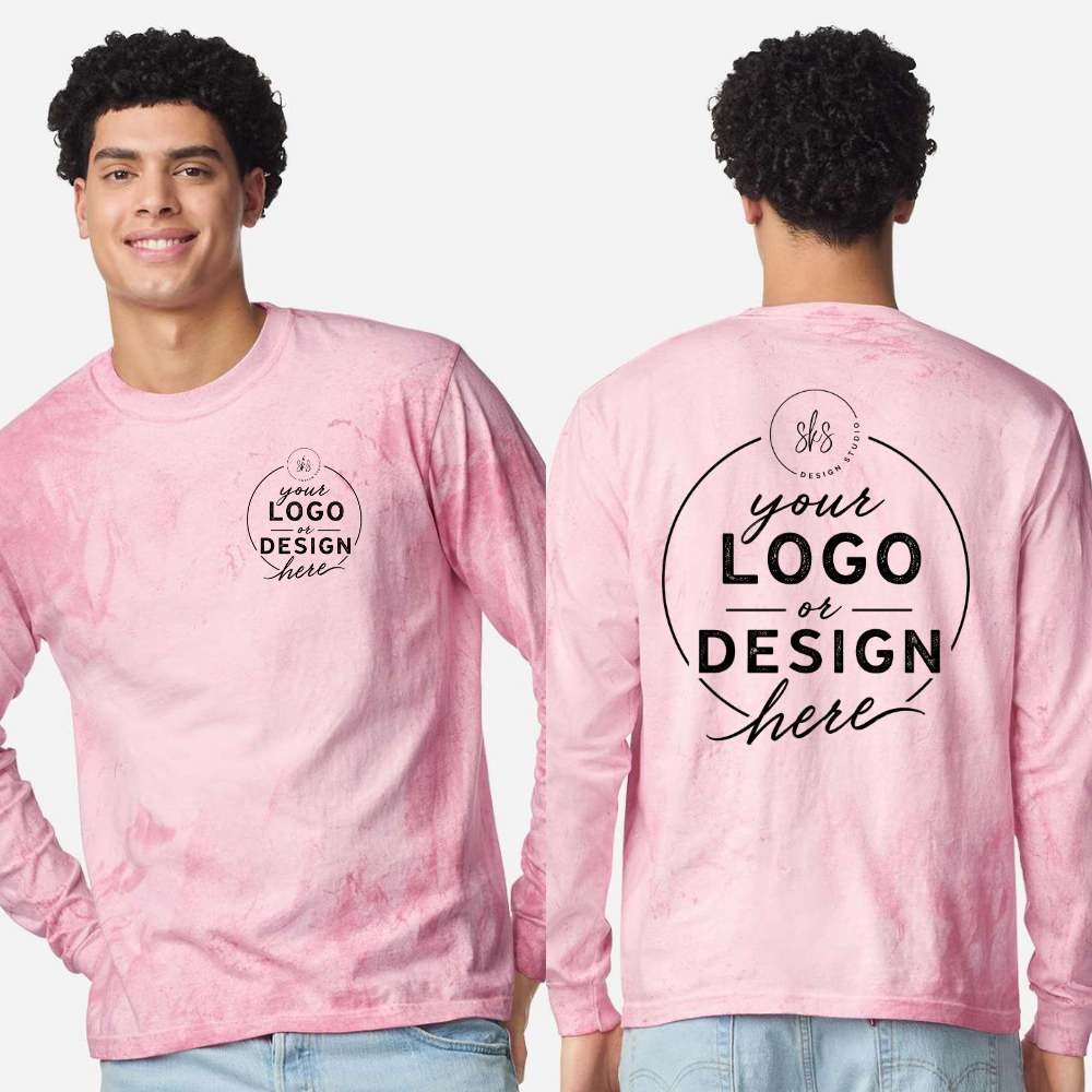 CUSTOM LOGO | Unisex Color Blast Long Sleeve T-Shirt [COMFORT COLORS]