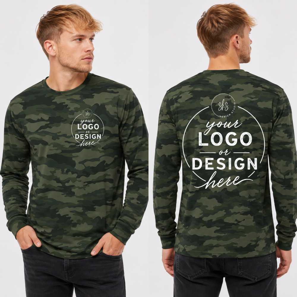 CUSTOM LOGO | Unisex Camo Long Sleeve Shirt [INDEPENDENT TRADING CO.]
