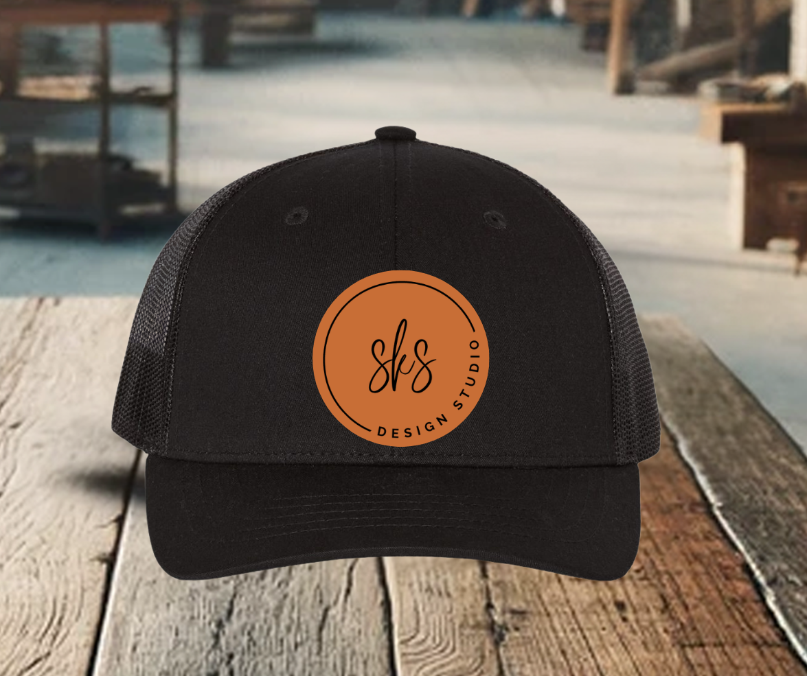CUSTOM LOGO | Youth Richardson 112 Hat with Laser Engraved Leather Patch