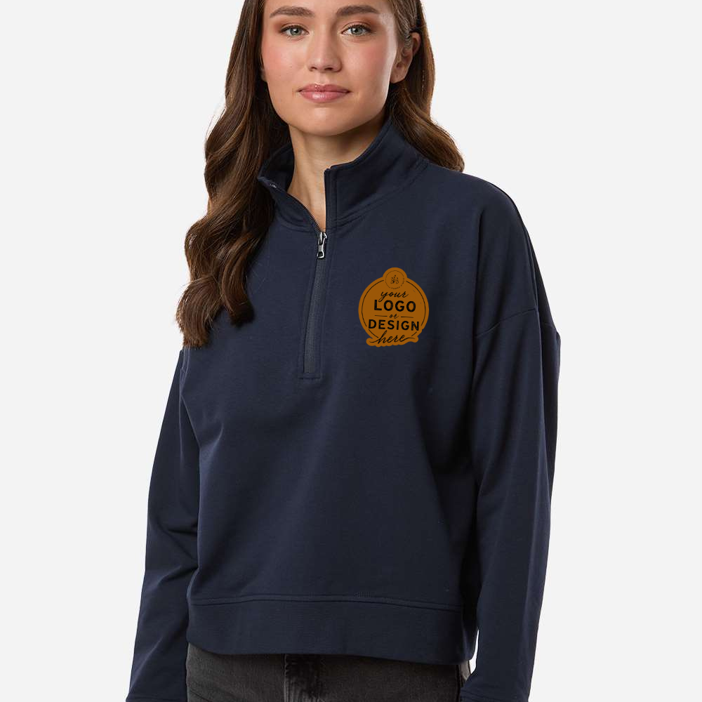 CUSTOM LOGO | Women's Quarter-Zip Pullover [INDEPENDENT TRADING CO]