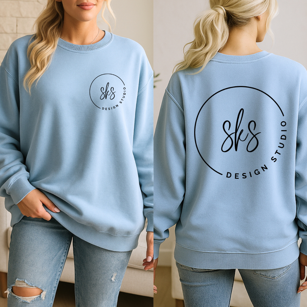 CUSTOM LOGO | Unisex Crewneck Sweatshirt [COMFORT COLORS]