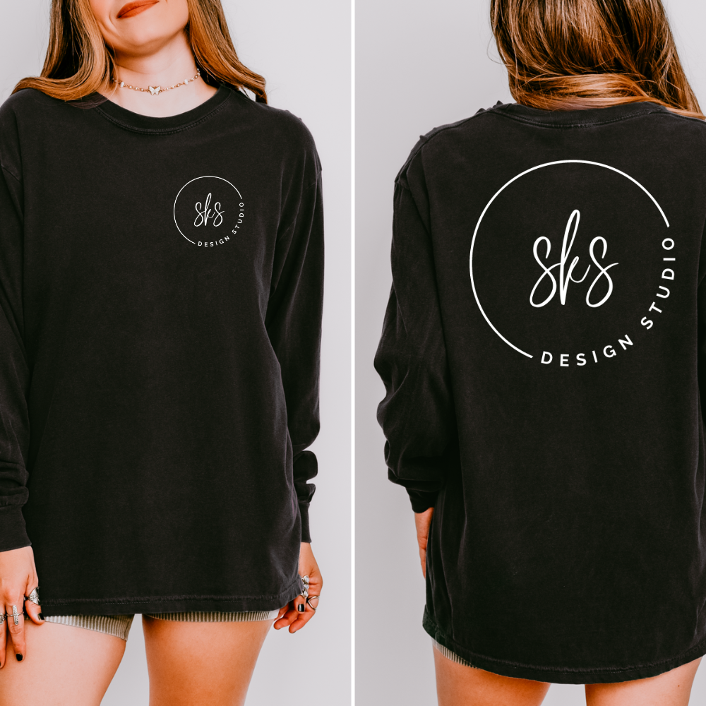 CUSTOM LOGO | Unisex Long Sleeve Shirt [COMFORT COLORS]