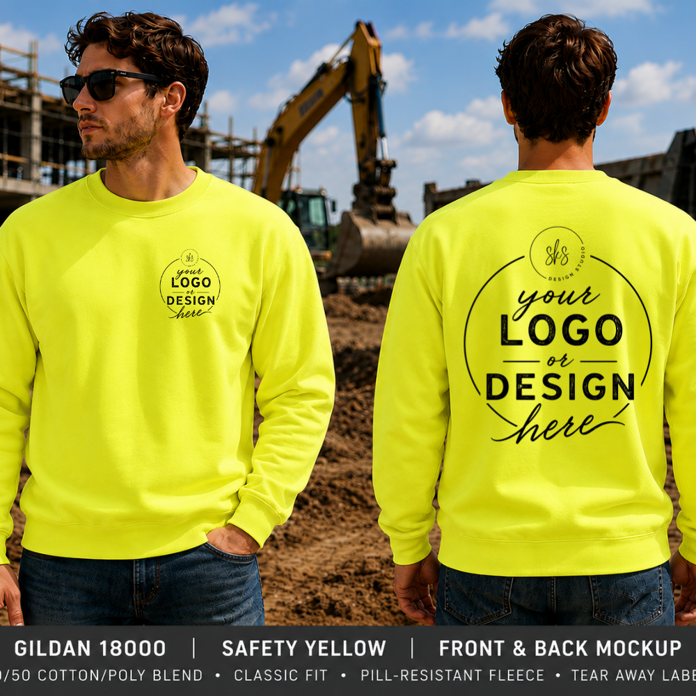 CUSTOM LOGO | Safety Unisex Crewneck Sweatshirt [GILDAN]