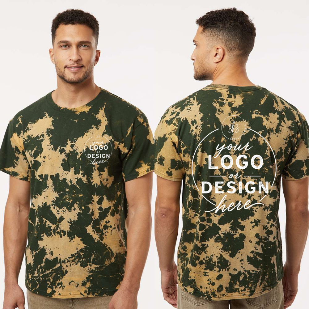CUSTOM LOGO | Unisex Bleach Out Dyed T-Shirt [COLORTONE]