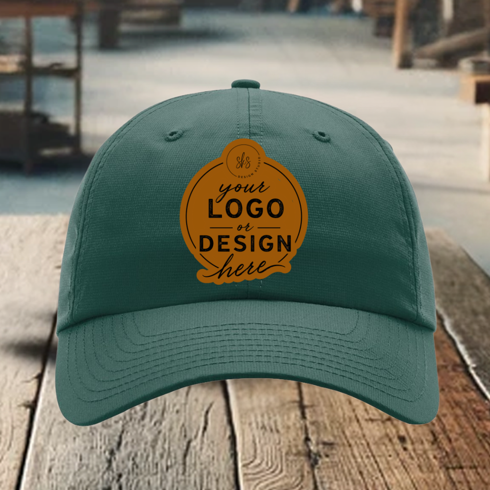 CUSTOM LOGO | Richardson 220 Relaxed Performance Lite Cap with Laser Engraved Leather Patch