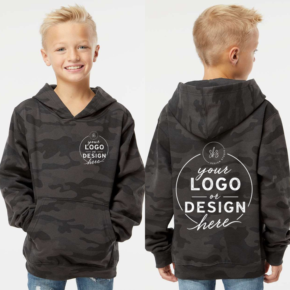 CUSTOM LOGO | Youth Camo Hoodie [INDEPENDENT TRADING CO.]